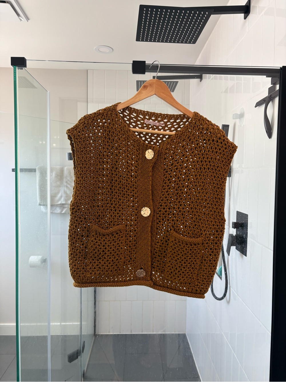 Button Front Vest Cardigan